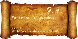 Forintos Alexandra névjegykártya