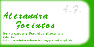 alexandra forintos business card